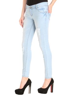 distressed low rise jeans - 14966660 - Standard Image - 2