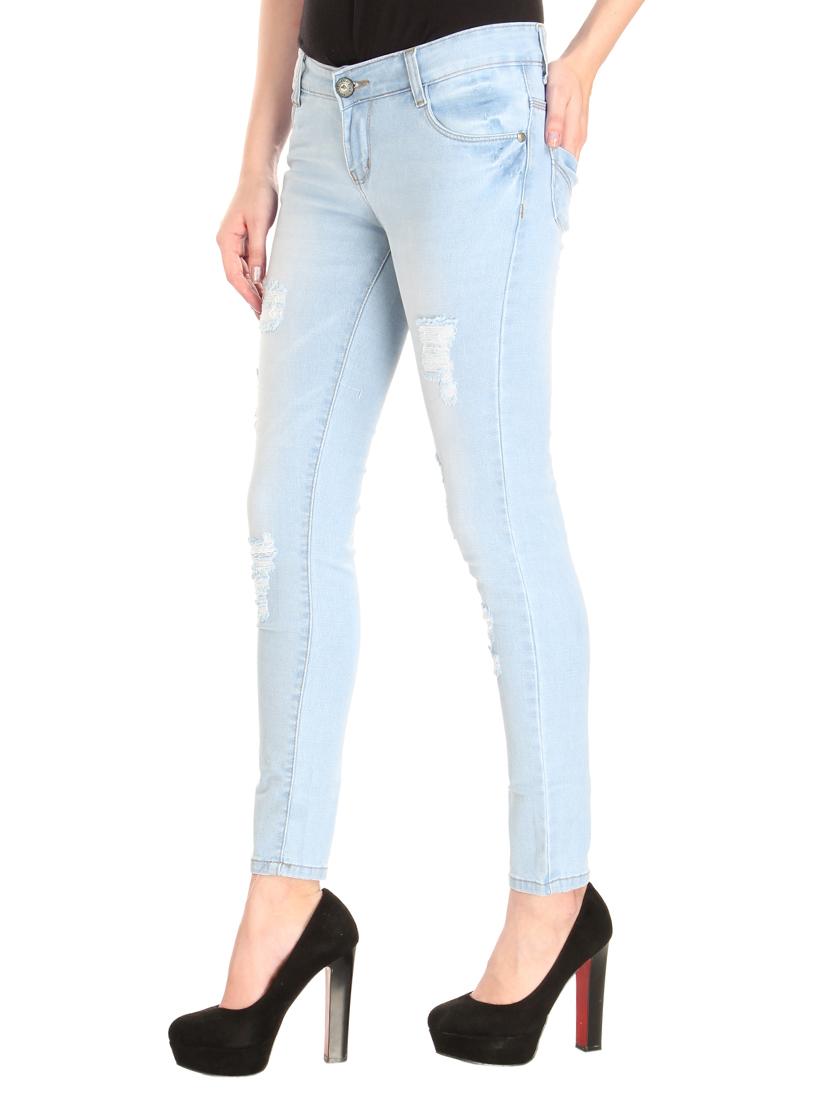 distressed low rise jeans - 14966660 - Zoom Image - 2