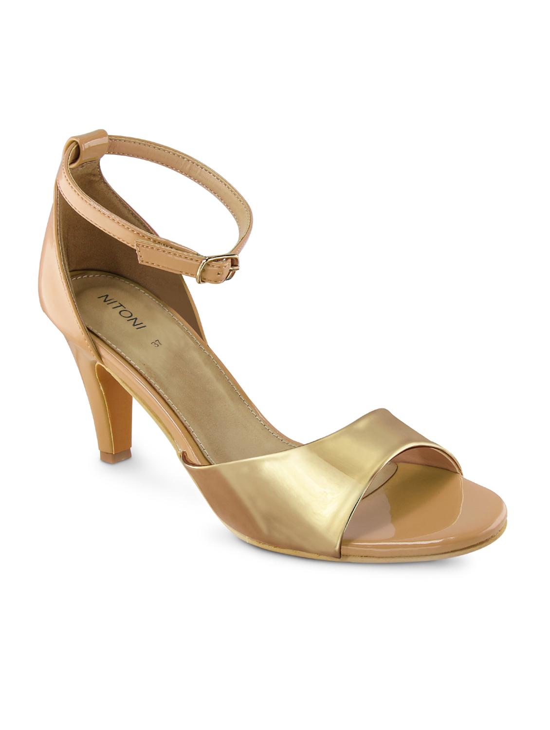 gold ankle strap sandal - 14966680 - Zoom Image - 1