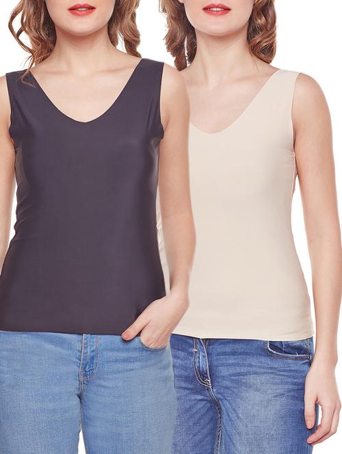 set of 2 multicolored cotton camisole - 14966805 - Standard Image - 1