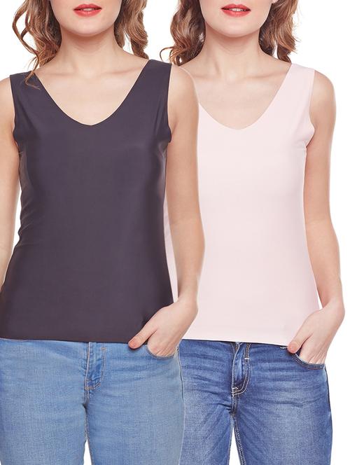 set of 2 multicolored cotton camisole - 14966807 - Standard Image - 1
