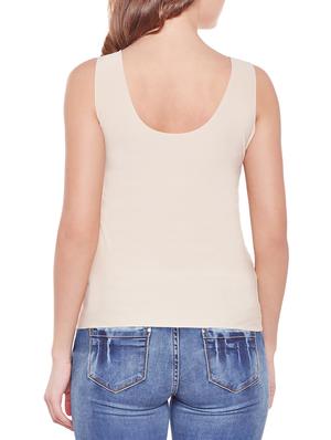 solid beige cotton camisole - 14966827 - Standard Image - 3
