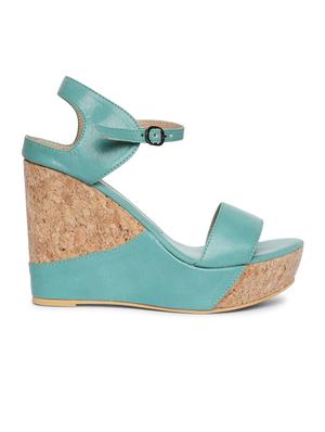 green ankle strap wedge - 14966878 - Standard Image - 2