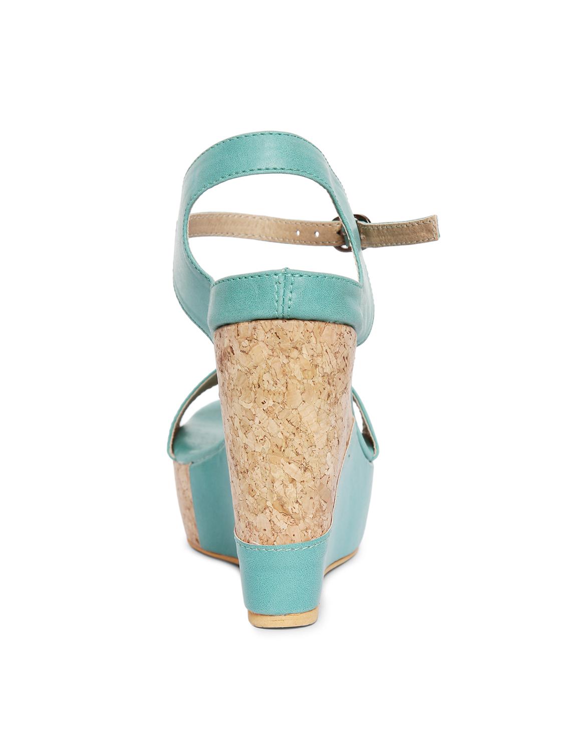 green ankle strap wedge - 14966878 - Zoom Image - 3