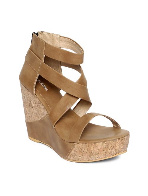 tan closed back wedge - 14966880 - Standard Image - 1