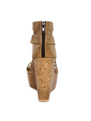 tan closed back wedge - 14966880 - Standard Image - 3