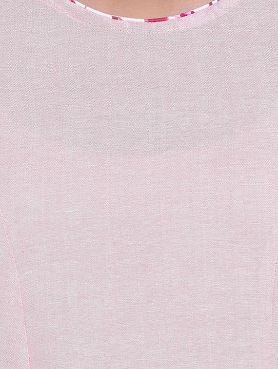 cold shoulder solid kurta - 14967936 - Zoom Image - 4