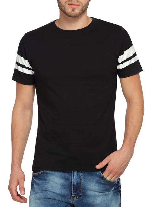 black cotton t-shirt - 14968236 - Standard Image - 1