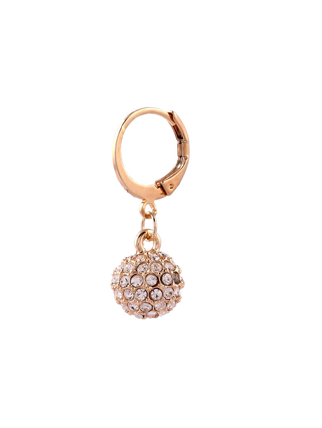 gold metal drop earrings - 14968449 - Zoom Image - 2