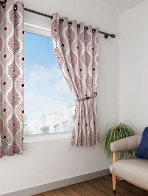 geometric sigma eyelet curtain - 14969100 - Standard Image - 2