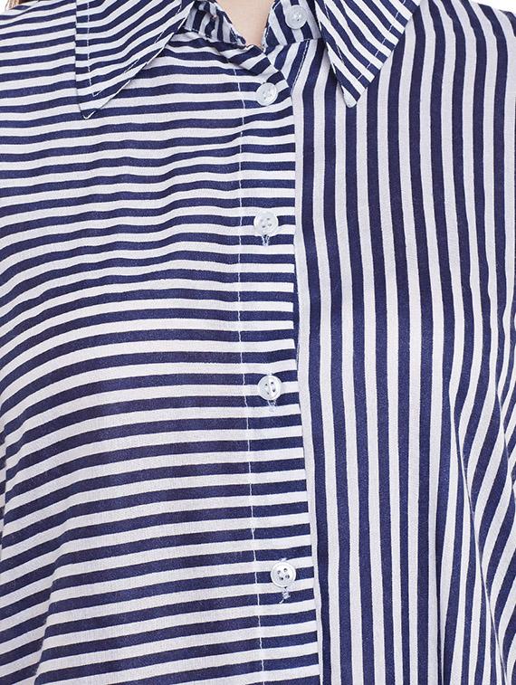 blue rayon striped shirt dress - 14970793 - Zoom Image - 4