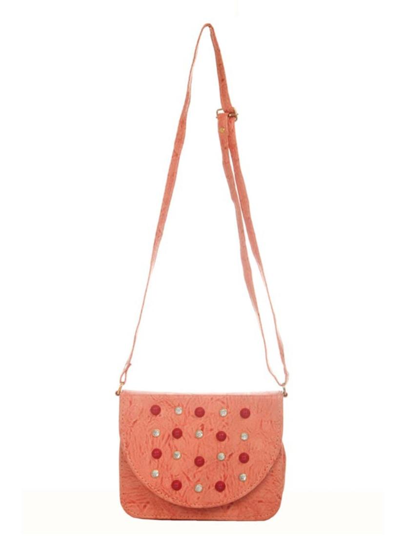 orange leatherette (pu) regular sling bag - 14972374 - Zoom Image - 4