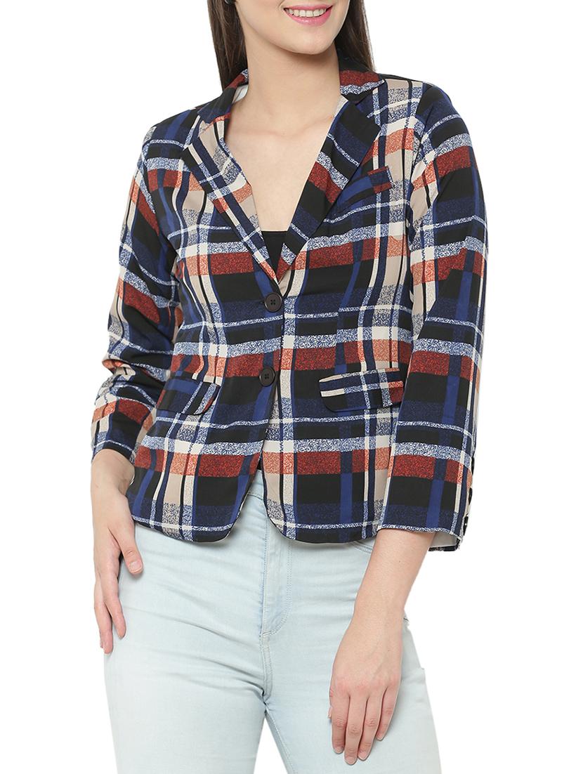 blue checkered summer jacket - 14972931 - Zoom Image - 1