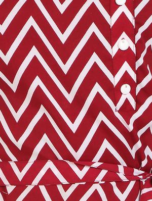 maroon printed crepe tunic - 14973488 - Standard Image - 4