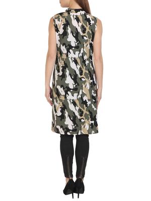 green printed crepe tunic - 14973489 - Standard Image - 3