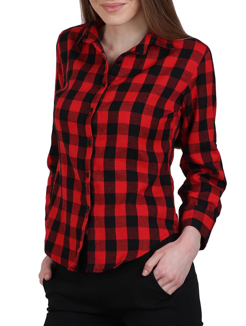 red checkered cotton shirt - 14973505 - Zoom Image - 2