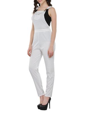 white polka doted dungaree jumpsuit - 14973541 - Standard Image - 2