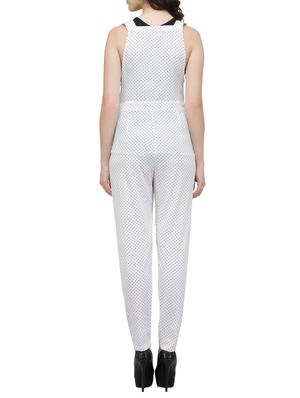 white polka doted dungaree jumpsuit - 14973541 - Standard Image - 3