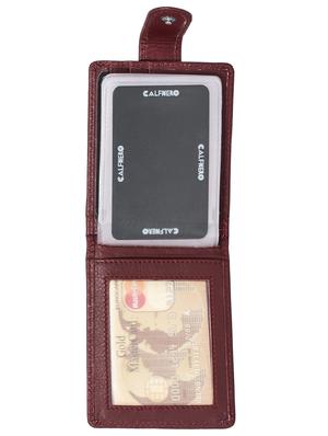 maroon leather wallet - 14973786 - Standard Image - 3