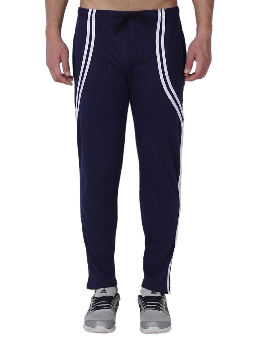 navy blue cotton full length track pant - 14974193 - Zoom Image - 1