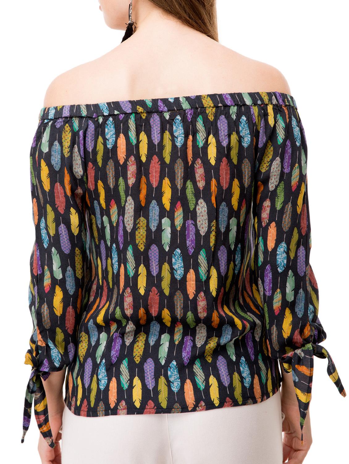 black printed rayon top - 14974316 - Zoom Image - 3