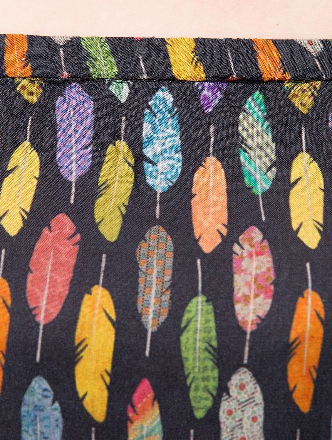 black printed rayon top - 14974316 - Zoom Image - 4