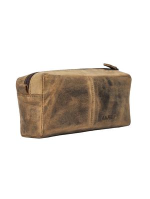 brown leather regular pouch - 14979014 - Standard Image - 4