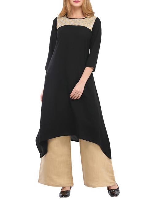 embroidered kurta palazzo set - 14979037 - Standard Image - 1
