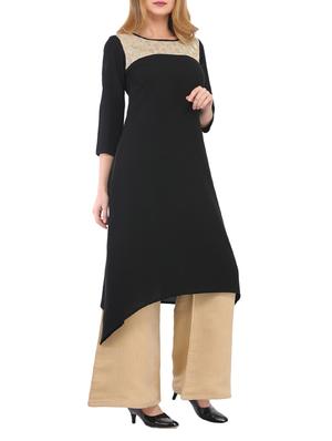 embroidered kurta palazzo set - 14979037 - Standard Image - 2