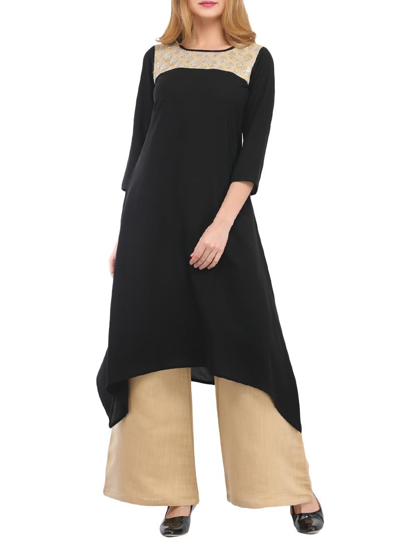 embroidered kurta palazzo set - 14979037 - Zoom Image - 1