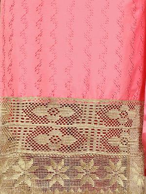 embroidered unstitched straight pant suit - 14979118 - Standard Image - 3