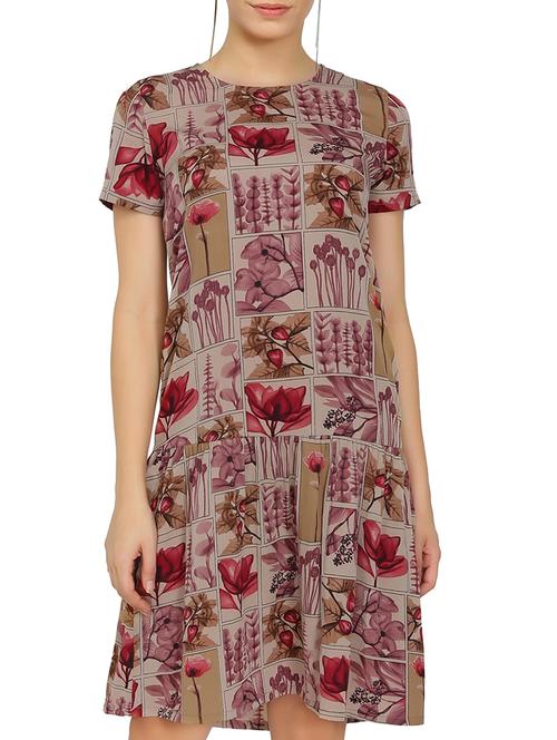 pink printed shift dress - 14979272 - Standard Image - 1