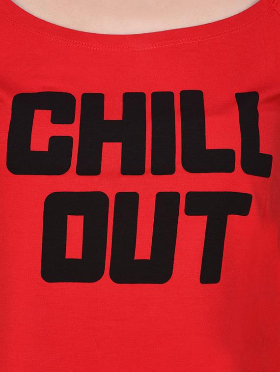 red printed viscose top - 14979617 - Zoom Image - 4