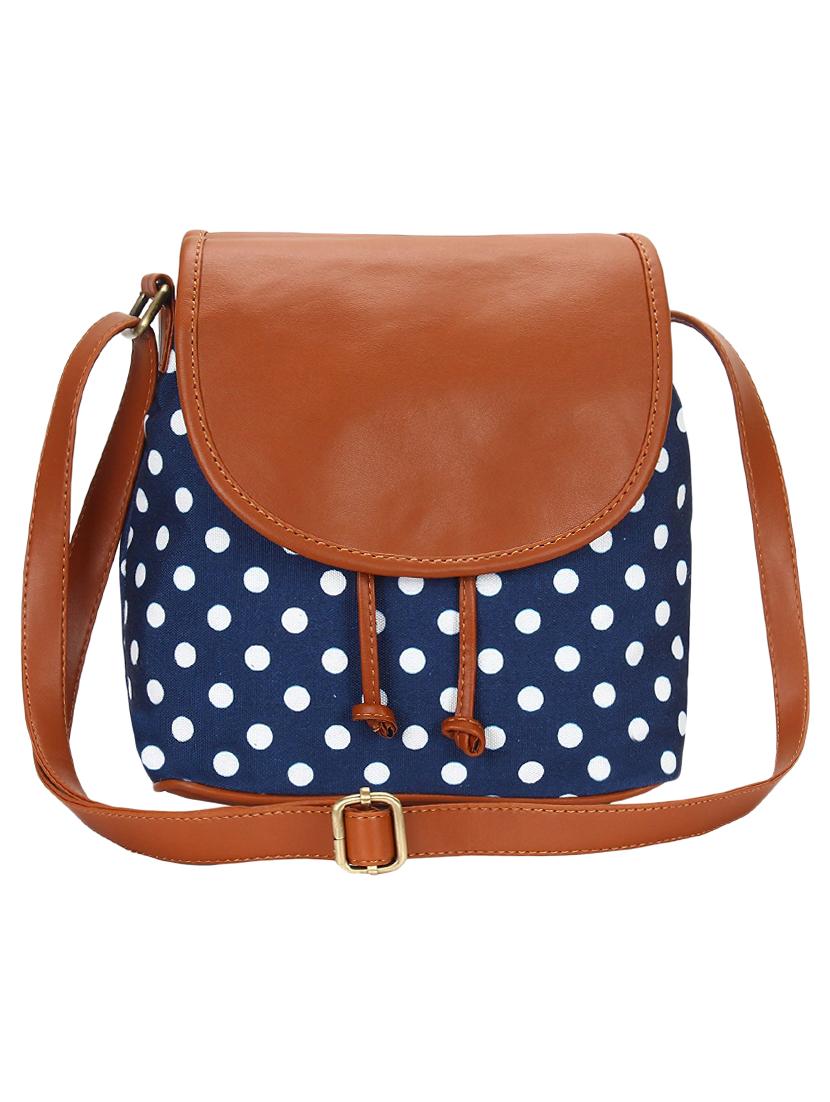blue leatherette (pu) regular sling bag - 14980866 - Zoom Image - 1