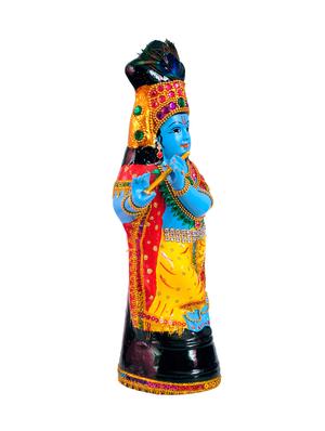 decorative krishna with flute 30 cm height - 14980890 - Standard Image - 3