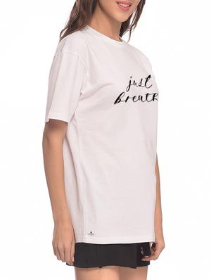 white printed cotton tee - 14981456 - Standard Image - 2