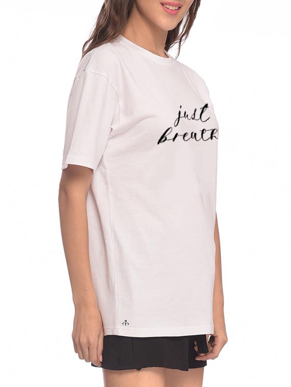 white printed cotton tee - 14981456 - Zoom Image - 2