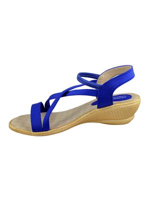 blue satin back strap sandals - 14981722 - Standard Image - 2