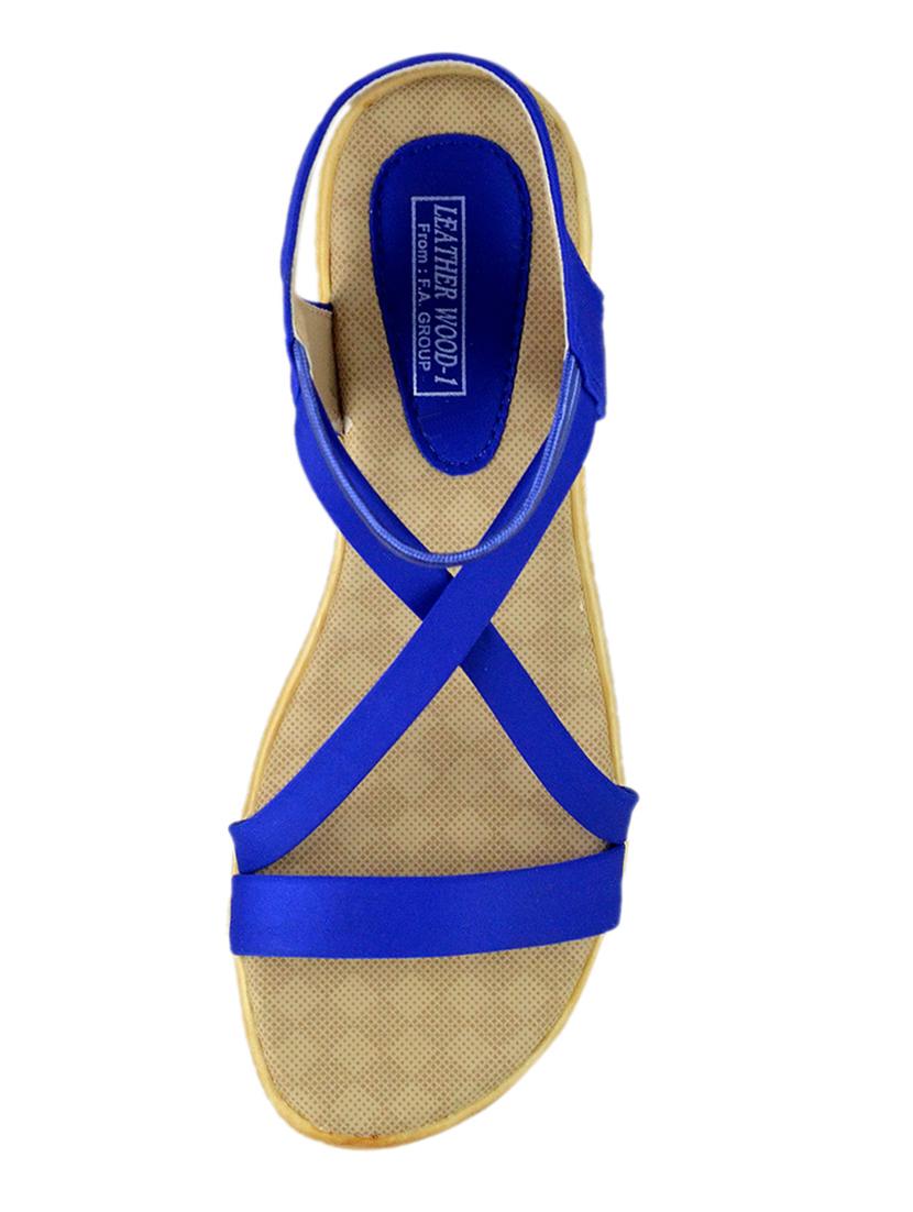 blue satin back strap sandals - 14981722 - Zoom Image - 4