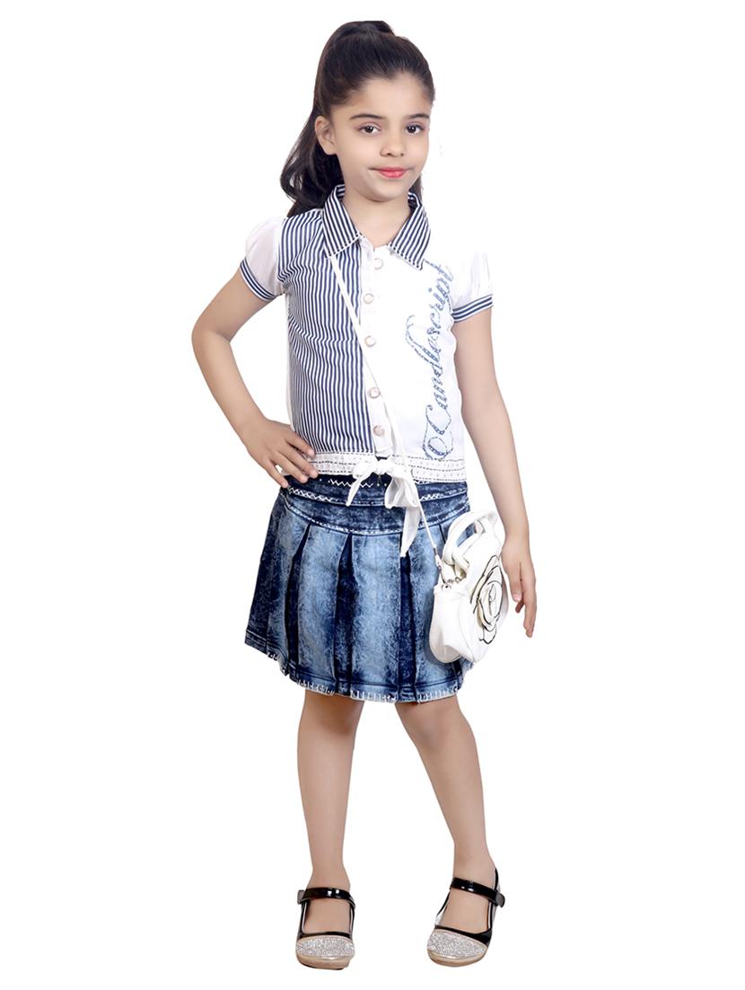 blue cotton skirt top - 14982032 - Zoom Image - 4