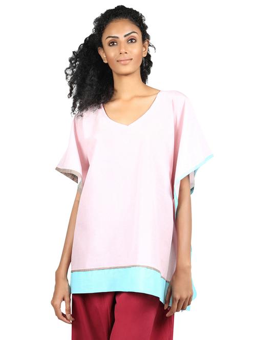 grass by gitika goyal pink cotton kaftan - 14982658 - Standard Image - 1
