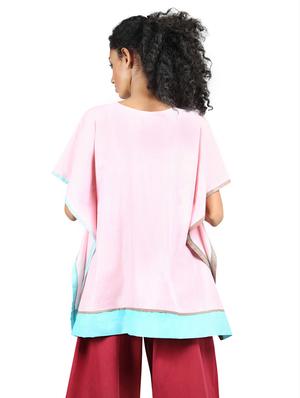 grass by gitika goyal pink cotton kaftan - 14982658 - Standard Image - 3
