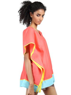 grass by gitika goyal orange cotton kaftan - 14982659 - Standard Image - 2