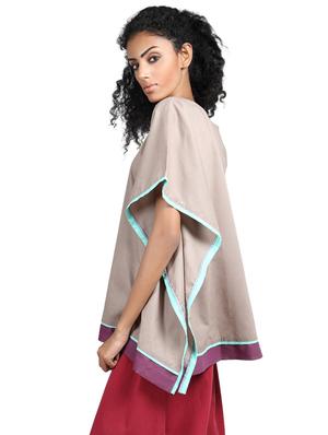 grass by gitika goyal brown cotton kaftan - 14982660 - Standard Image - 2