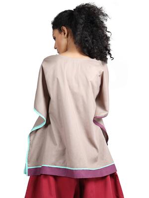grass by gitika goyal brown cotton kaftan - 14982660 - Standard Image - 3