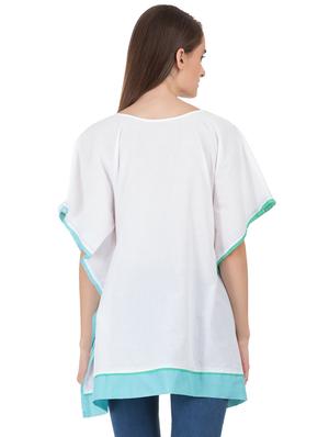 grass by gitika goyal white cotton kaftan - 14982662 - Standard Image - 3