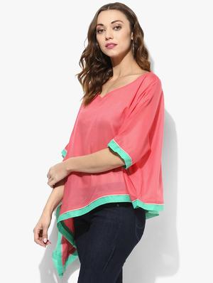 grass by gitika goyal pink cotton kaftan - 14982667 - Standard Image - 2