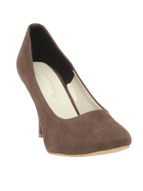 brown suede slip on pumps - 14984122 - Standard Image - 1