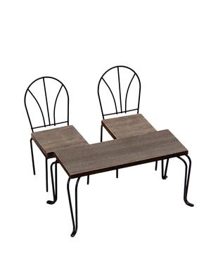 chair table style decorative cum planter pot stand - 14984430 - Standard Image - 3
