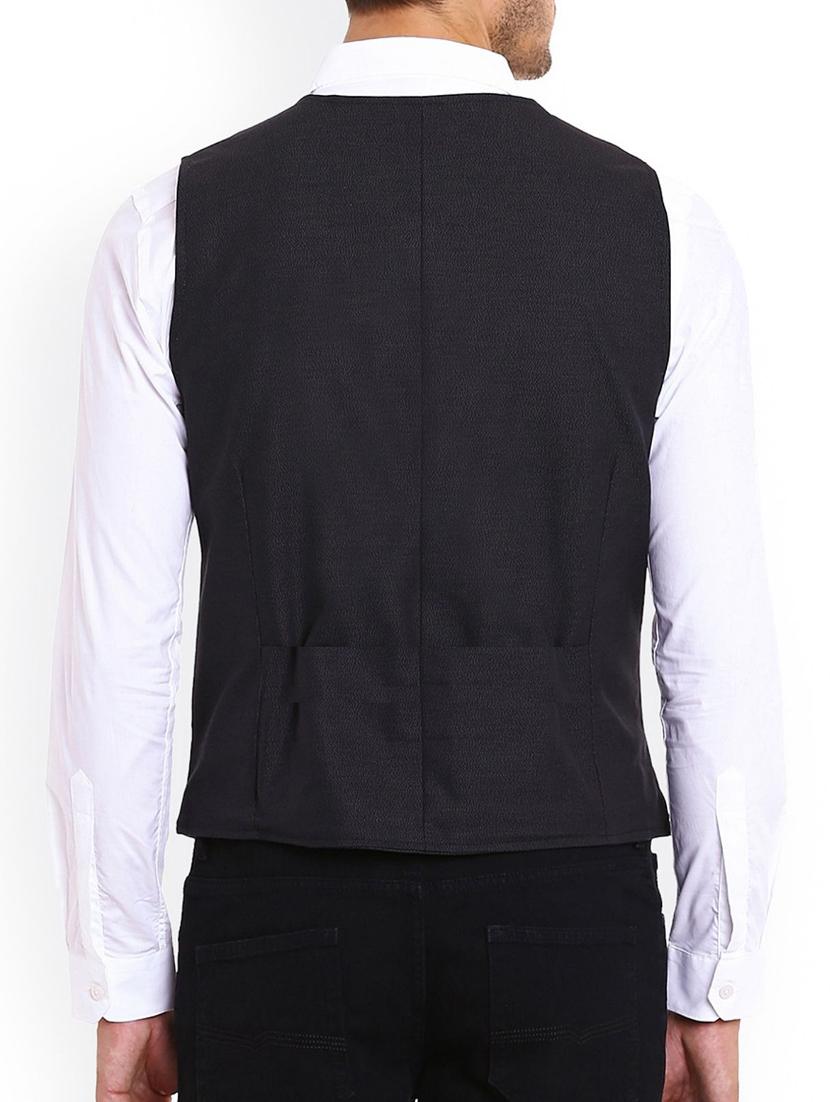black cotton waist coat - 14985224 - Zoom Image - 3